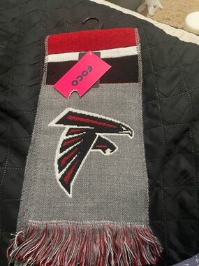 FOCO Atlanta Falcons Gray Red Knit Team Scarf